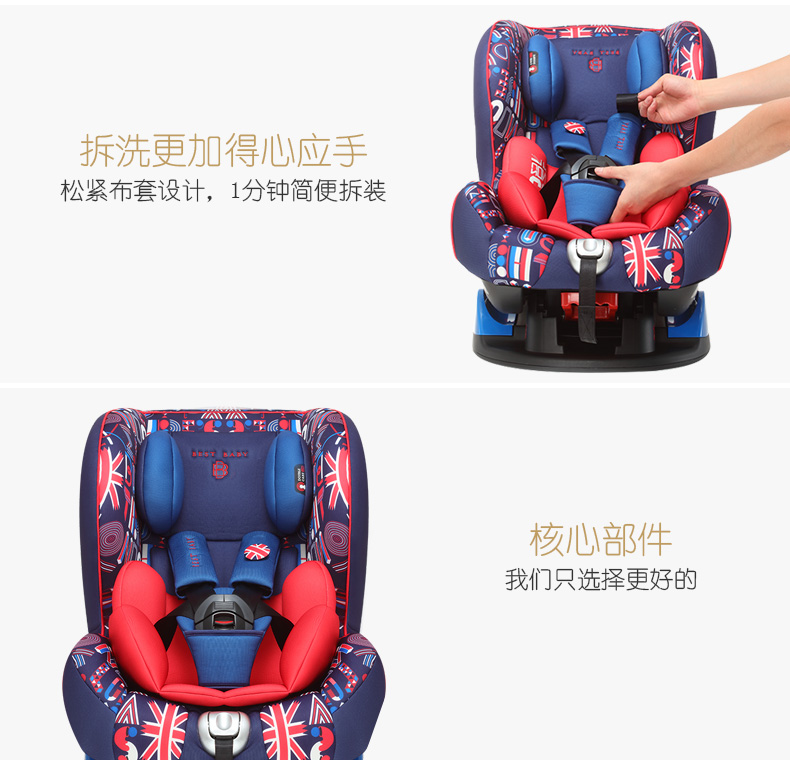 佰佳斯特Best Baby可躺安全座椅宝宝用品儿童安全座椅/汽车座椅0-4岁宝宝 LB-393 阻燃面料功能座垫 绿色祖玛石