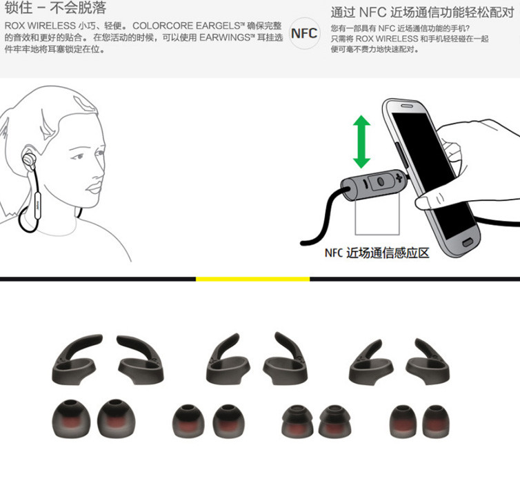 捷波朗 (Jabra) ROX 洛奇 音乐运动 入耳式 无线蓝牙耳机（白色）