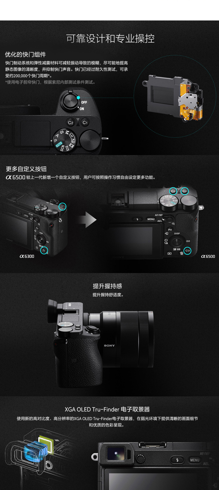 索尼(SONY)ILCE-6500+SELP18105G_KIT 微单相机套机