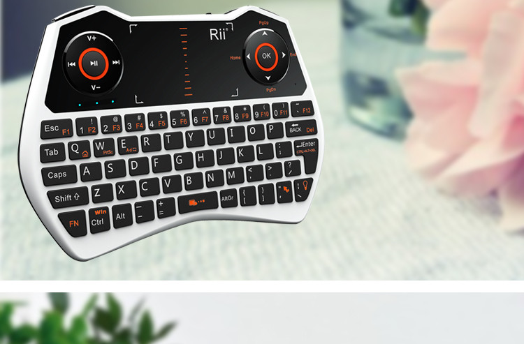 riii28c迷你无线数字小键盘鼠标触控背光掌上键鼠一体usb笔记本电脑