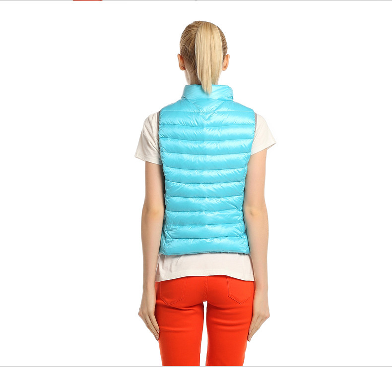 【银座时尚】超轻薄<em>羽绒马甲女款</em>立领<em>短款</em>羽绒