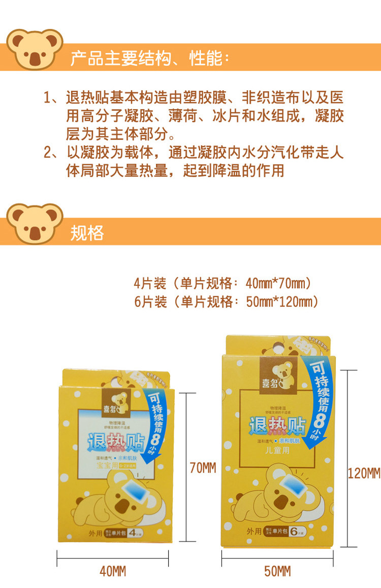 喜多退热贴6片装-H33651