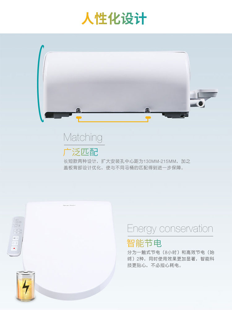 美标AmericanStandard e洁明韵系列智能马桶盖CEAS7SL3