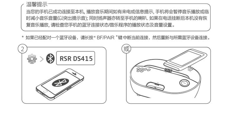 RSR DS415 苹果音响iphonex/7/8ipad手机充电底座迷你组合音响无线蓝牙音箱（白色）