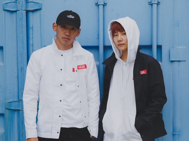 VANS教练夹克2017春夏薄款男女黑色外套LO
