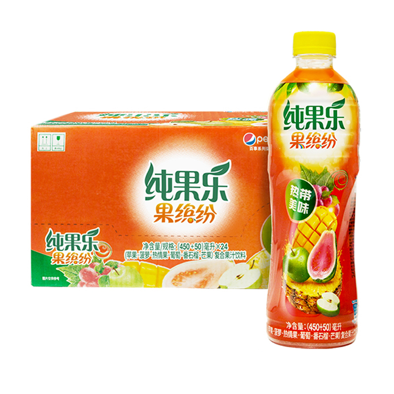 纯果乐果缤纷热带风味500ml15瓶饮料饮品果汁