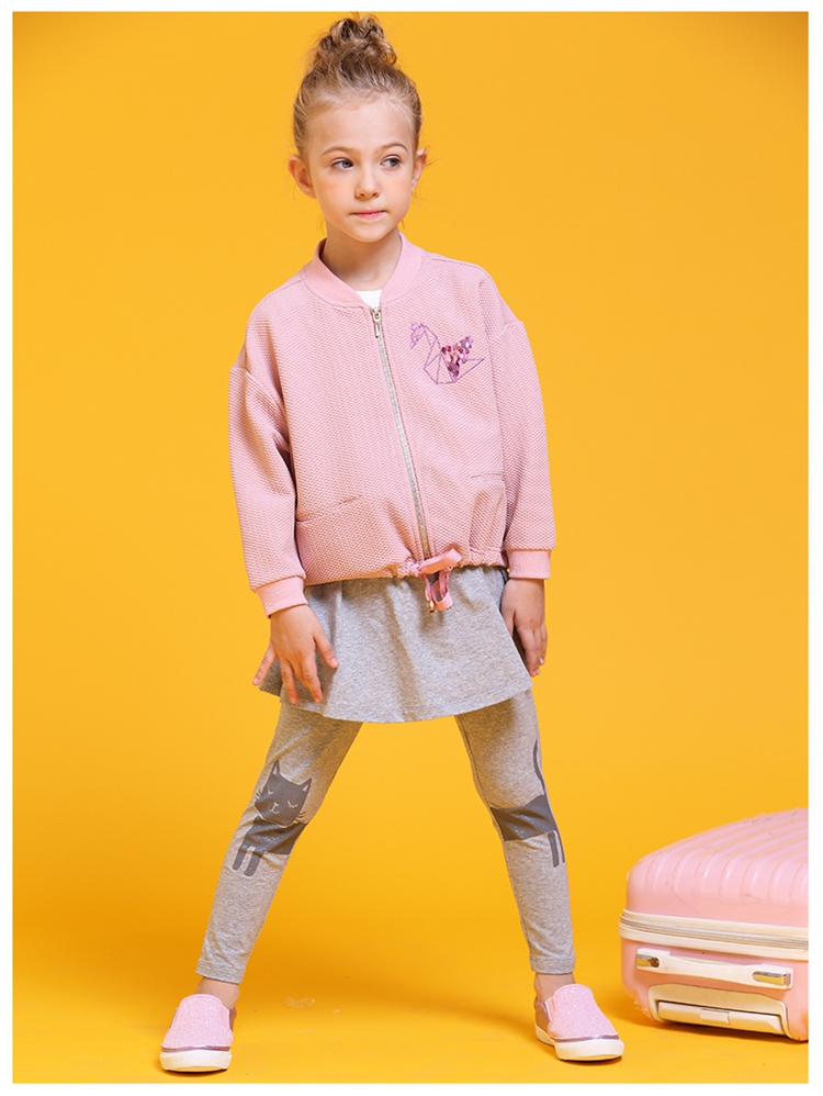 巴巴小镇童装女童裙裤假两件套2017新款春秋