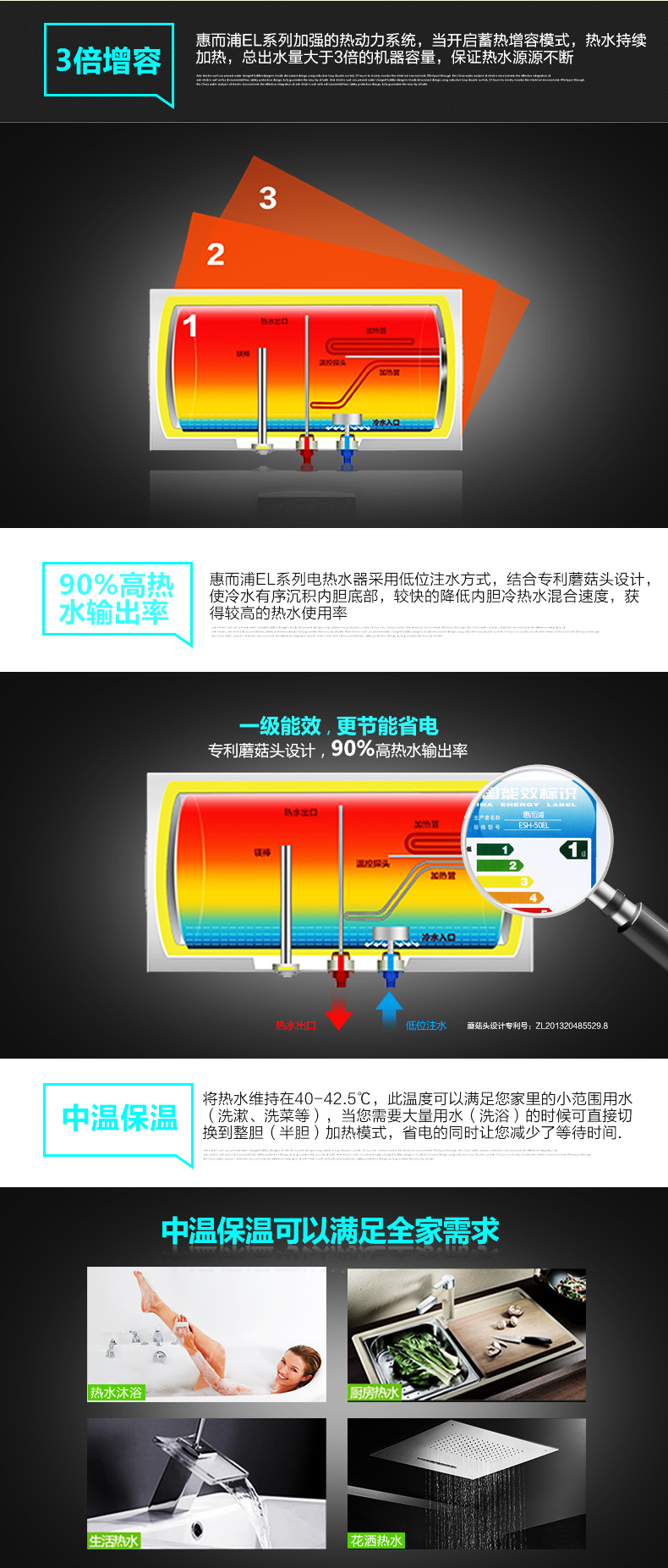 惠而浦电热水器ESH-80EL