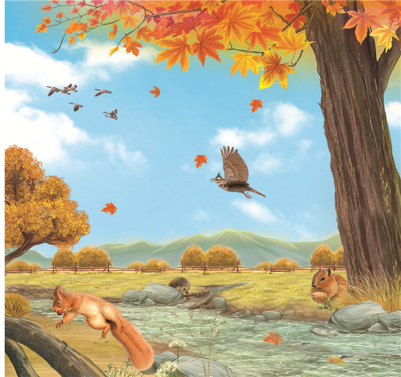 我爱大自然四季科普绘本--秋天,苹果熟了
