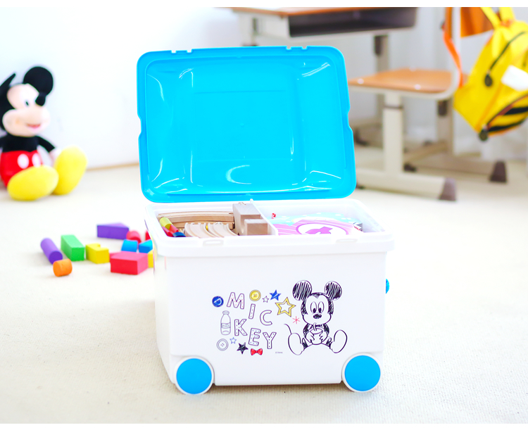 爱丽思IRIS Disney迪士尼可推拉玩具收纳箱KTC-450N 白/蓝色