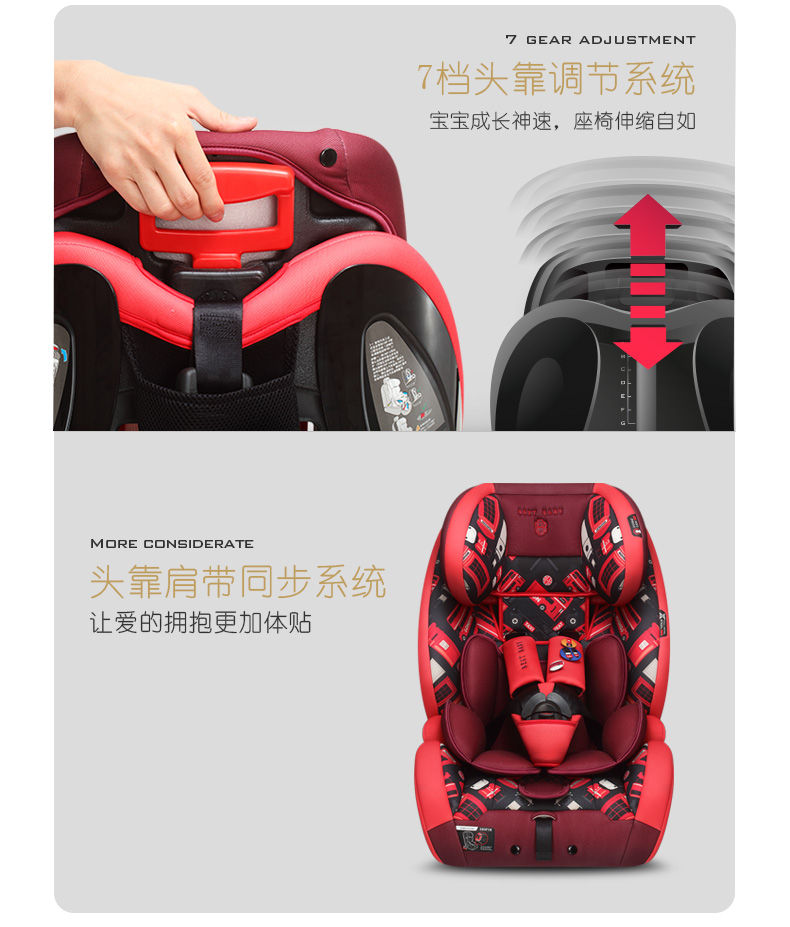 bestbaby儿童安全座椅汽车用婴儿车载坐椅9个月-12岁isofix硬接口 LB-526 绿色祖玛石