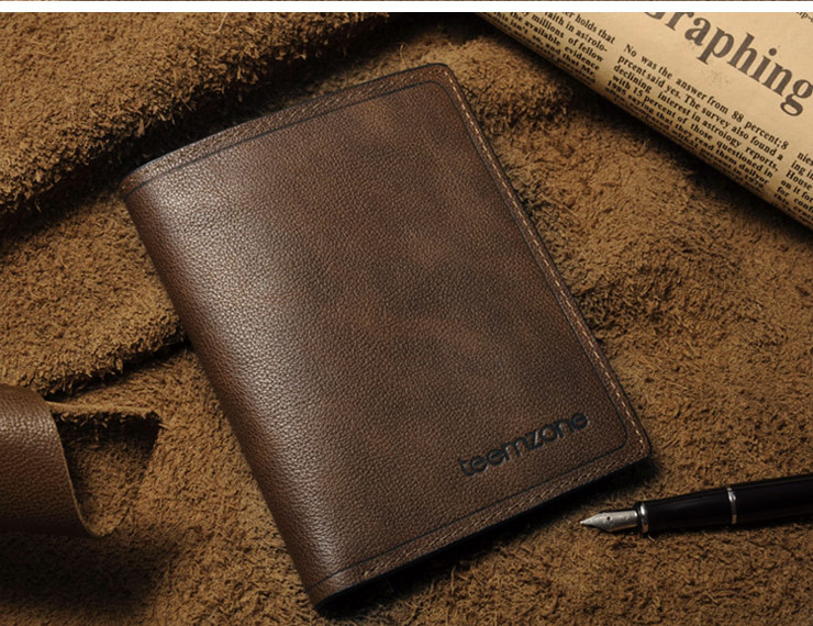 teemzone复古男包纯牛皮男士钱夹商务男士钱