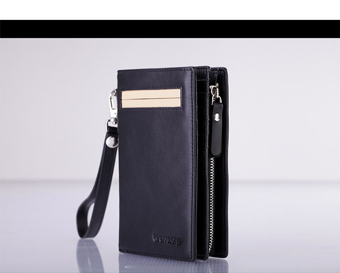 teemzone原创男士钱包头层牛皮多功能防盗手