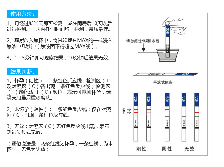 【萨希成人用品】秀儿早早孕试纸30片经济套