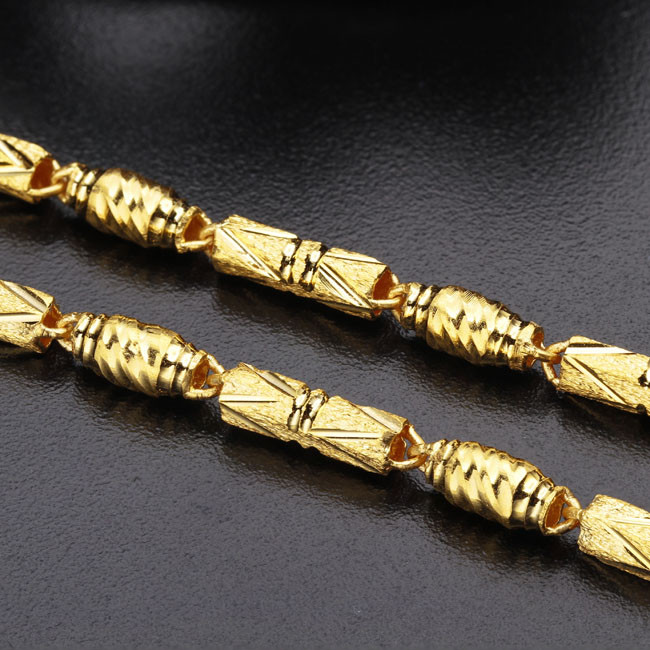 钻石快线 节节高 999千足金男士项链24K纯黄金链子 竹节橄榄项链【报价、价格、评测、参数】_黄金_苏宁易购