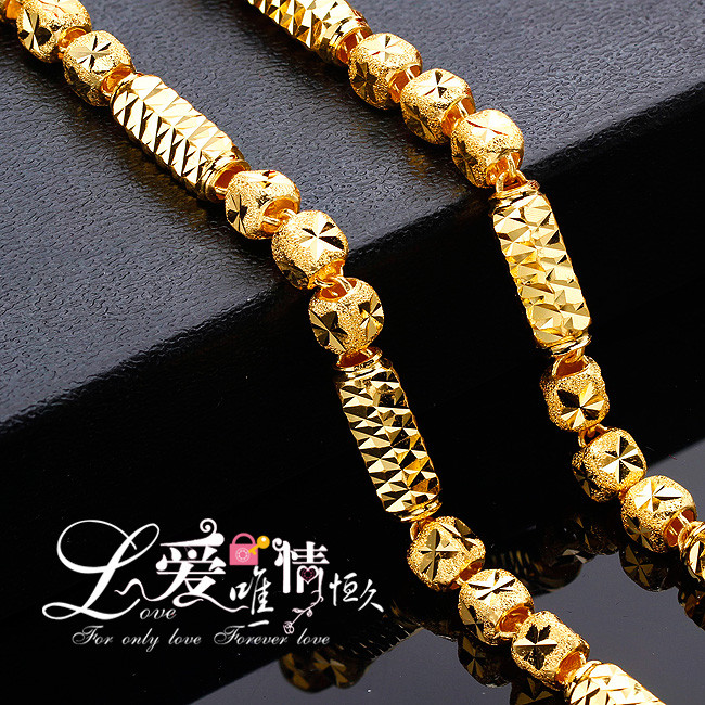 钻石快线 男士千足金项链 男款黄金项链 霸气奢