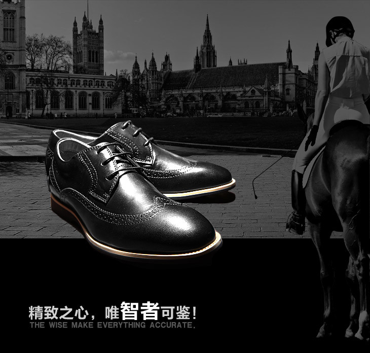 策恩CEEN 皮鞋 男 正品 真皮 新款高档商务正