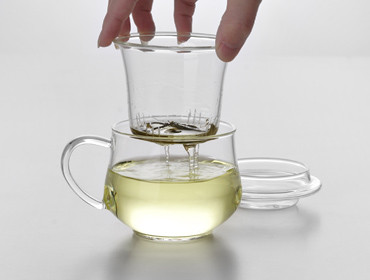 左茗右器 手工玻璃杯泡花茶杯子透明喝水杯过