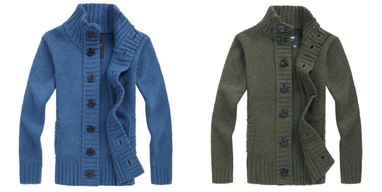 LIHOMME 秋冬新款男士<em>毛衣</em>羊毛混纺开衫<em>外套</em>