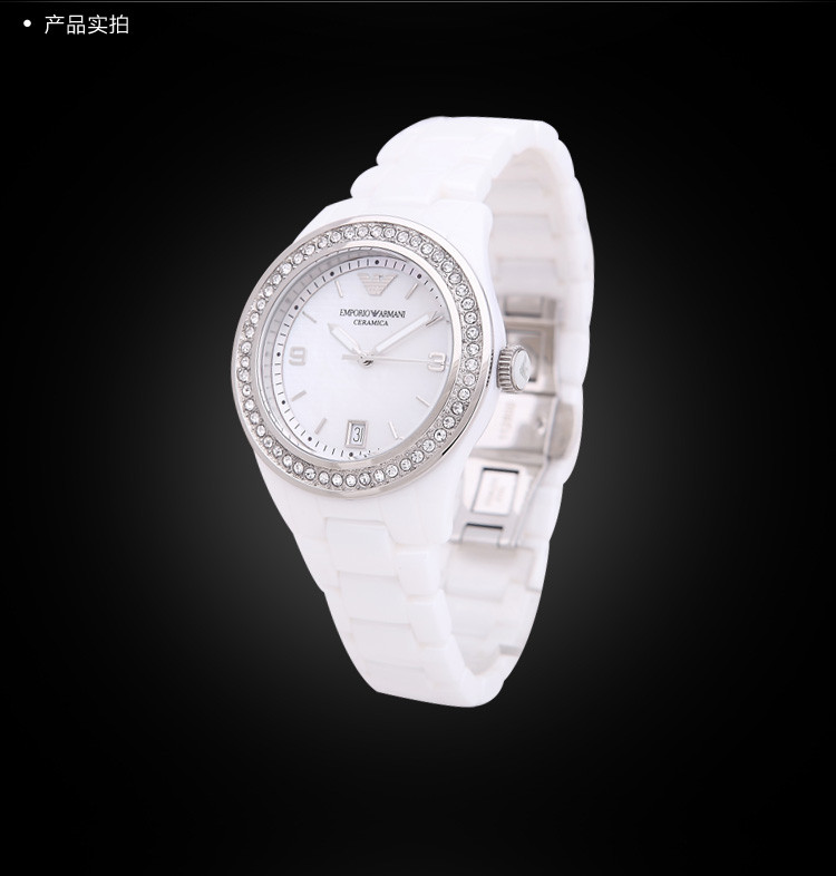 时尚优雅女表 陶瓷水钻女士石英表 AR1426