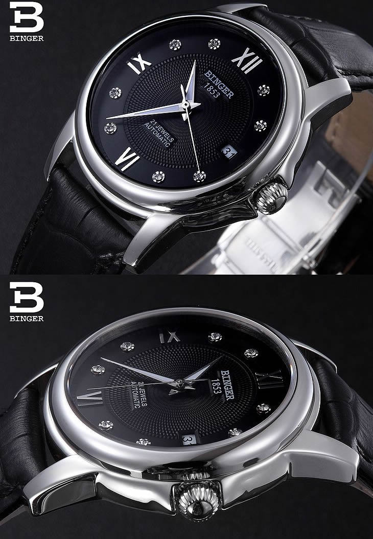 瑞士BINGER宾格手表贵族男士手表间金金壳1