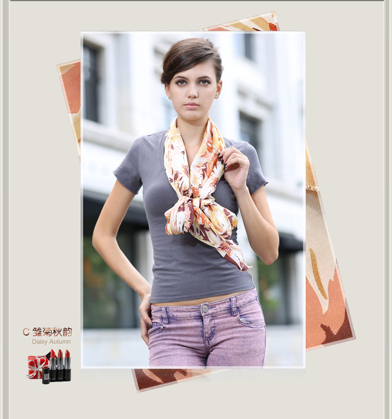 西丝真丝围巾丝巾100%桑蚕丝长款大方巾正品