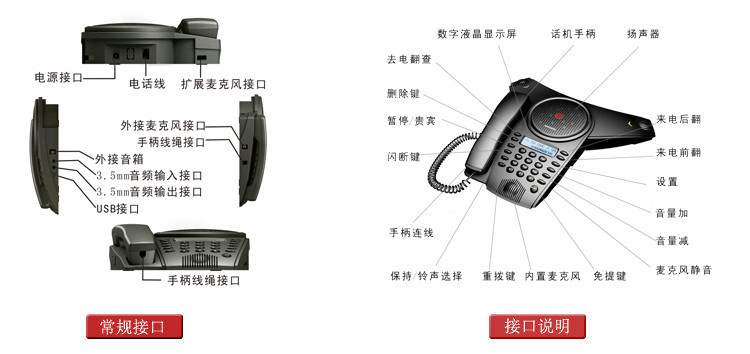 好会通(meeteasy) HC系列 Mid2 HC 会议电话机(实际产品不包含麦克风和音箱）