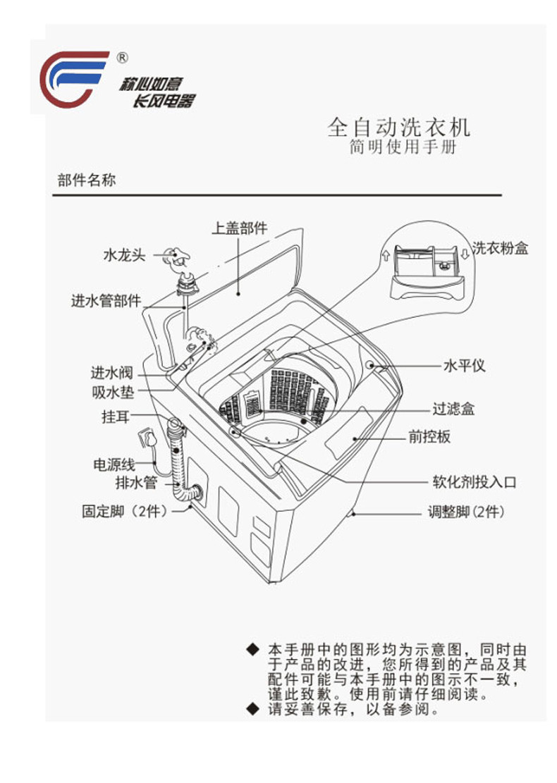 长风波轮全自动洗衣机xqb75g118