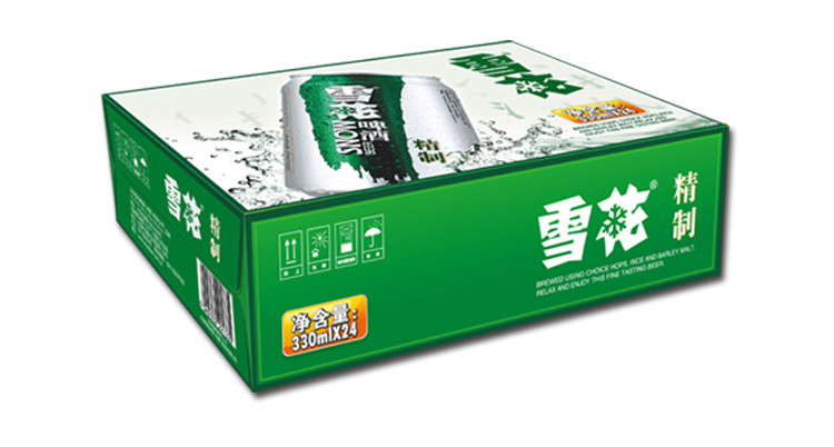 雪花啤酒(snowbeer) 9度精制330ml*24听整箱装