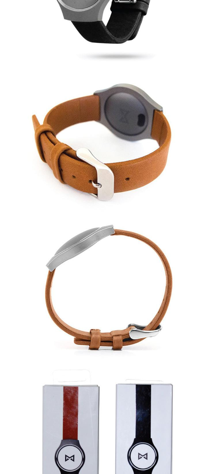 Misfit Shine运动追踪器Leather Band 皮制腕带 黑色