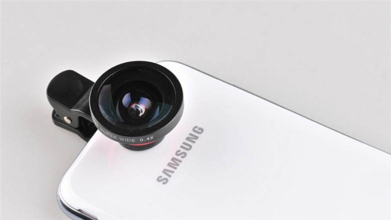 土豪金手机通用型夹子镜头 广角+微距+鱼眼 三