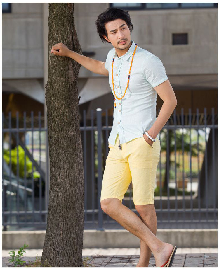 <em>麻短裤男款</em>哪种好 男款短裤2014新款牌子同款