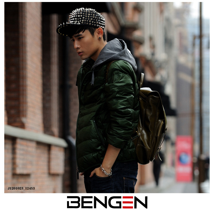 【雪中飞】冰洁羽绒服男正卫衣帽欧洲站短款外