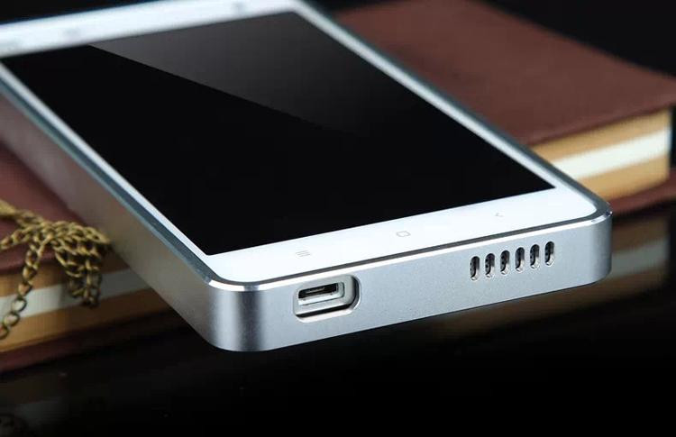 小米4手机保护壳 金属边框钢化玻璃后盖 小米4手机壳