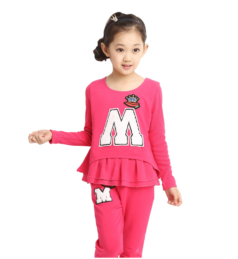 朵琪宝贝2014新款品牌童装女童运动套装儿童