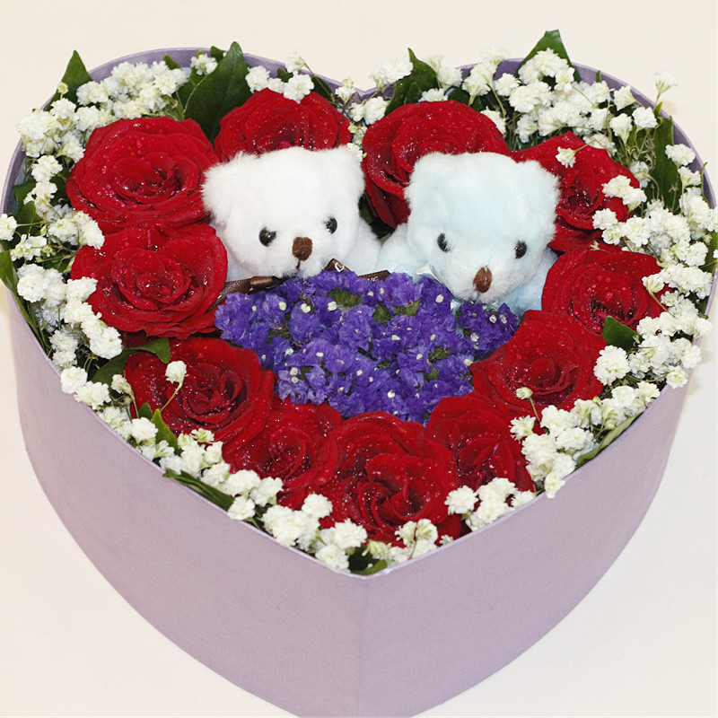 五二零鲜花速递 全国 玫瑰花鲜花礼盒 成都南京北京上海同城送花 款一