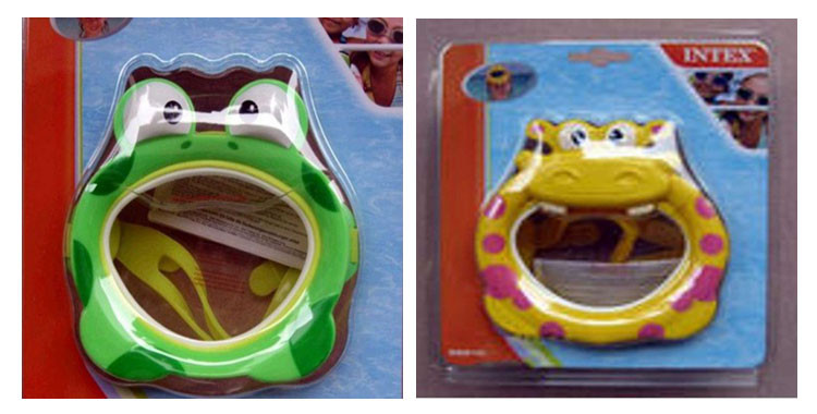 INTEX 趣味面具 55910 -2 黄色款式 卡通儿童潜水面具