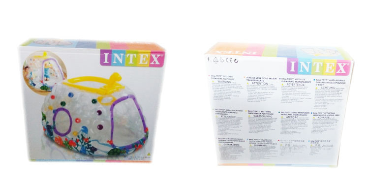 INTEX 潜水艇透明球池 48664 充气球池 送十个彩球