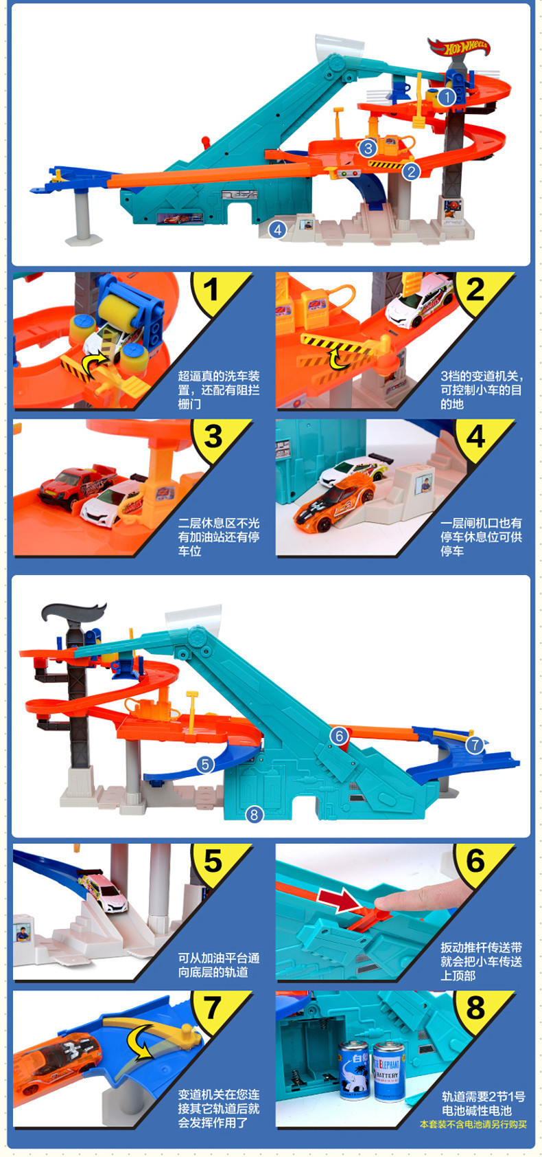 Hot Wheels风火轮电动多功能汽车世界BGJ18