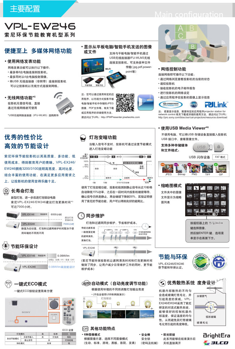 【索尼(SONY)投影仪 索尼(SONY)VPL-EW246