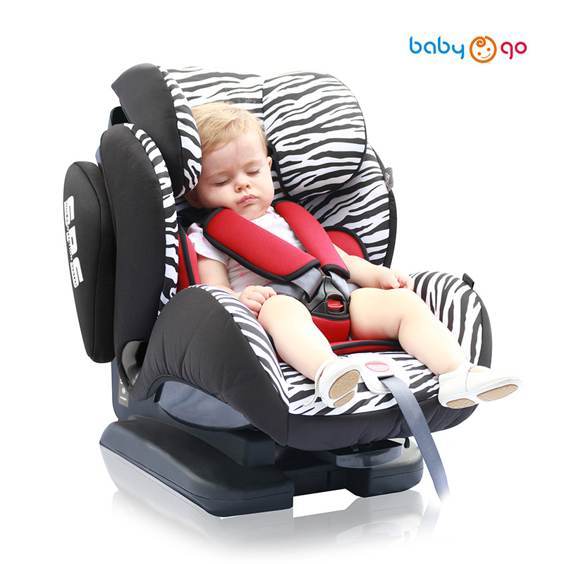 英国babygo 源自英国 儿童安全座椅isofix 领航员 适合9-36kg ISOFIX接口（约9个月-12岁） 卡迪尔斑马