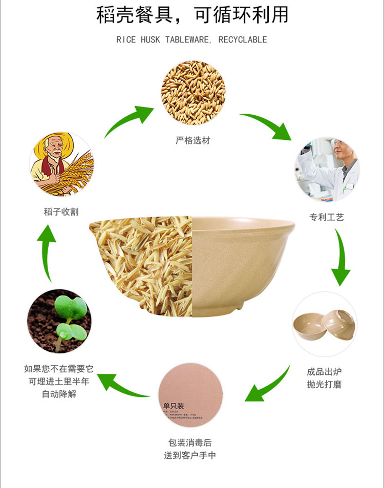 corn玉米 稻壳植物纤维简约沙拉碗家用饭碗面碗环保餐具 沙拉碗小号