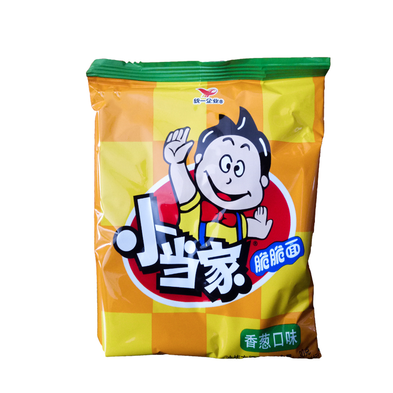 统一小当家干吃面香葱口味干脆面整箱48袋老款黄袋子怀旧零食