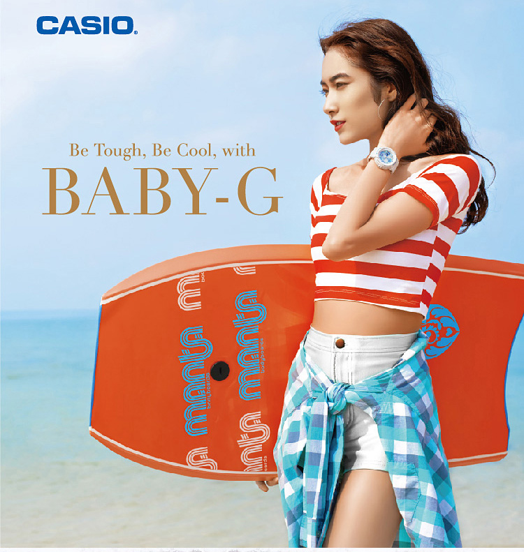 卡西欧(CASIO)手表BABY-G系列双显时尚石英防水运动女表BGA-190-4B 红
