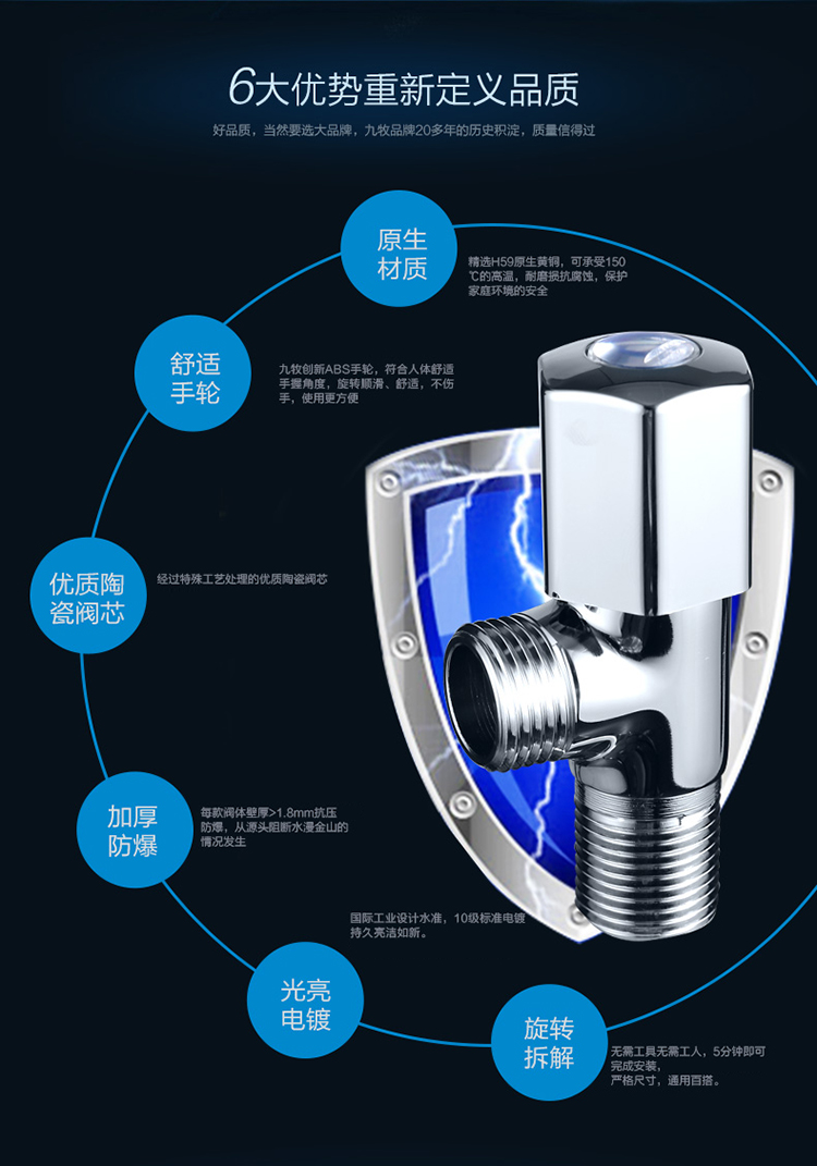 JOMOO九牧 快开八门阀 1冷1热