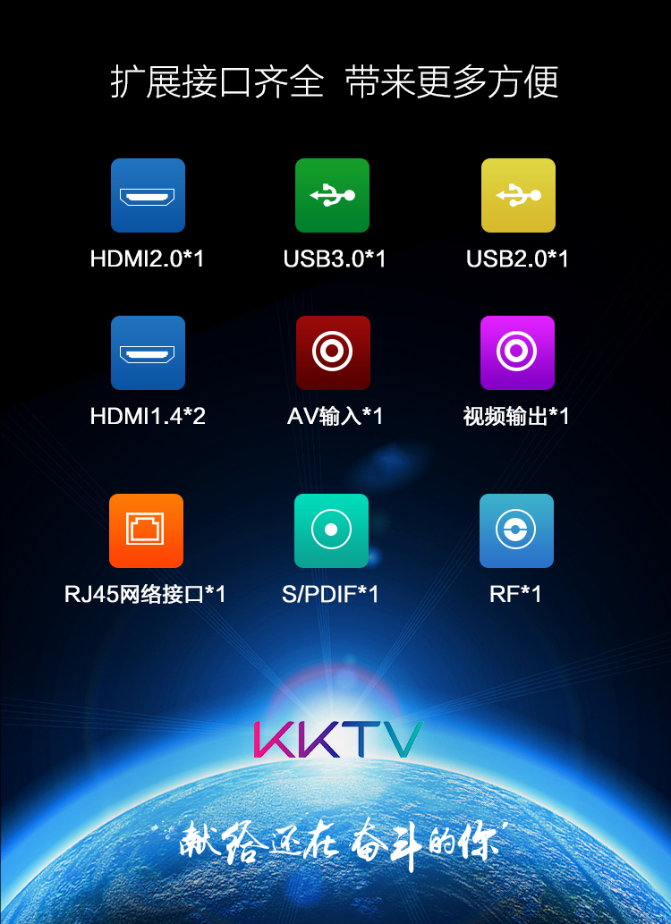 KKTV U58 康佳58英寸26核双64位4K HDR超高清智能平板LED液晶电视（金色）康佳出品！