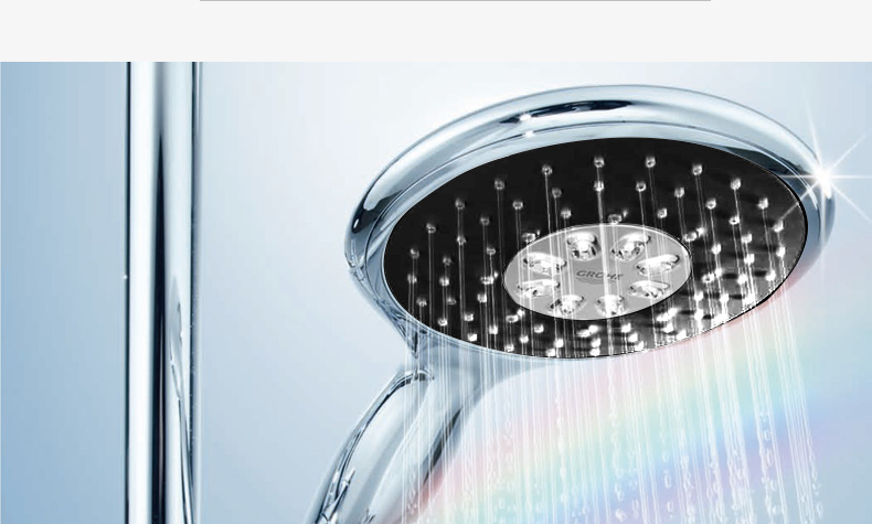 德国-高仪（GROHE）淋浴花洒喷头 手持花洒 11种出水方式 4式按键出水花洒 26107000 银色