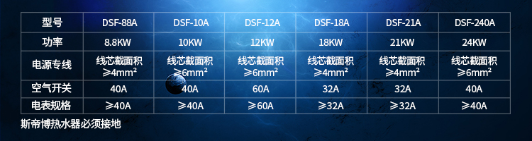 斯帝博 DSF-210A（21kw 380v） 即热式电热水器 速热恒温 超薄机身 大出水量 洗澡淋浴 免储水洗澡机