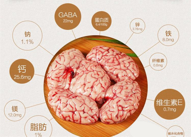 七果果羊肉 羊脑1斤 2个约1斤 新鲜羊副 非羊肉bb【价格 图片 品牌