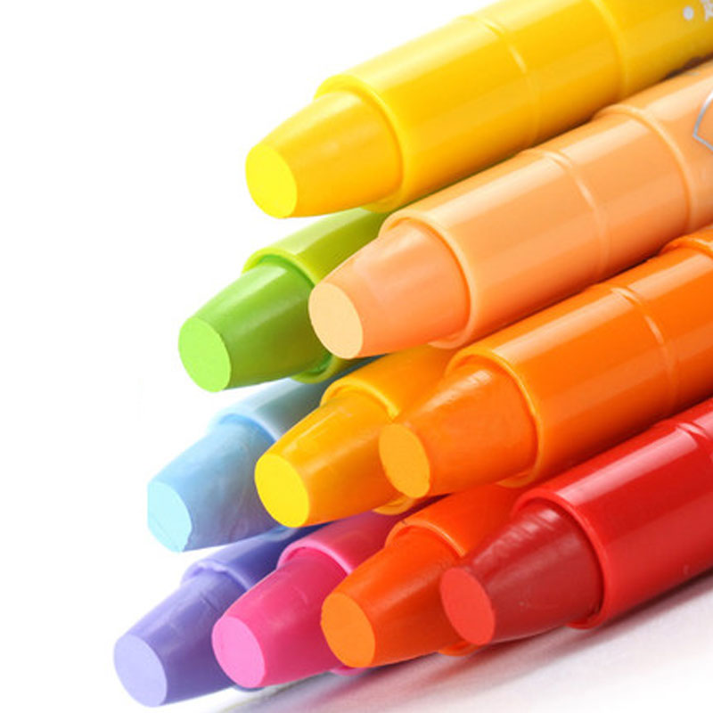 【24色 泰迪款 笔刷】油画棒旋转蜡笔水溶性儿童画笔彩绘套装幼儿园小